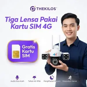 Cctv 3 kamera wifi dan all operator tri Indosat XL Telkomsel